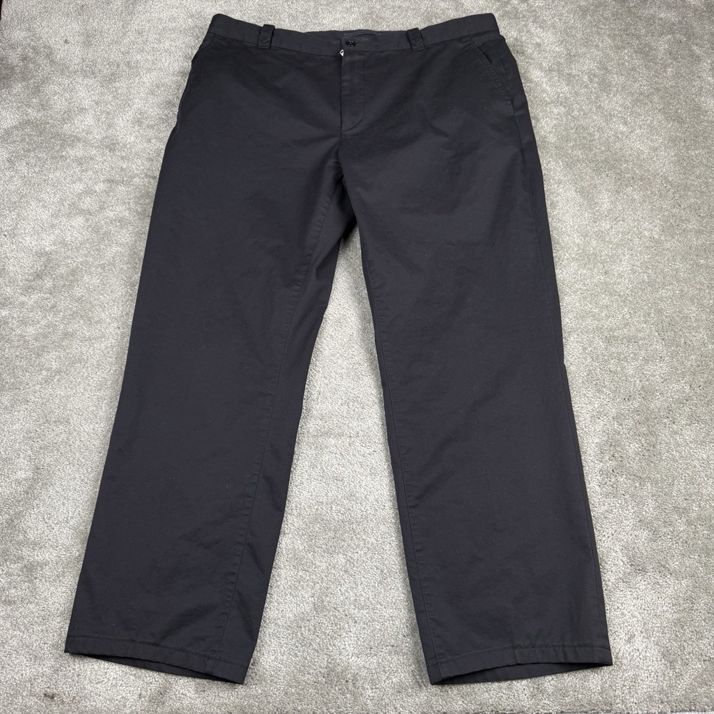 John‎ Varvatos Mens Chino Pants 54 Lightweight Black 35x28 Flat Front Casual